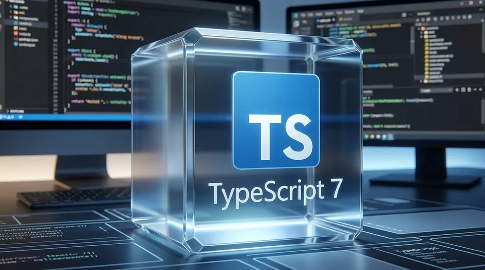 Logo di TypeScript su sfondo scuro